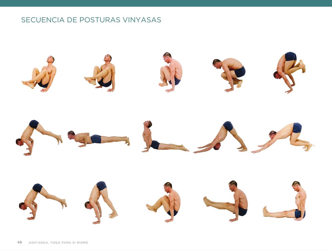 Secuencia de posturas vinyasas del libro